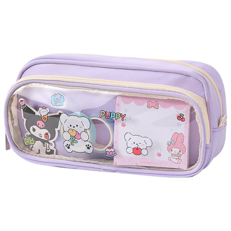 Half Transparent pencil bags